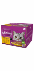 WHISKAS Poultry Feast Box - mokré krmivo pro kočky - 24x85 g