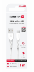 Swissten datový kabel usb / micro usb 1,0 m bílý