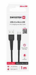 Swissten datový kabel usb / micro usb 1,0 m černý