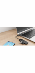 Swissten usb-c hub 4-in-1 (usb-c 100w, hdmi 4k, 2x usb-a) aluminium