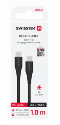 Swissten nabíjecí kabel usb-c / usb-c 1,0 m černý