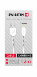 Swissten datový kabelusb/lightning bílý 1,2m  (samoprodavač)
