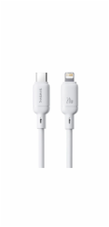 Rychlonabíjecí kabel Baseus Silky USB-C/Lightning 1m 20W bílý