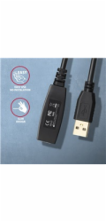 AXAGON Aktivní prodlužovací/zesilovací kabel ADR-207 USB 2.0 AM -> AF 7,5 m