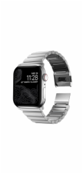 Nomad řemínek pro Apple Watch 44-49 mm - Steel Band/Silver Hardware