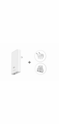 Swissten cestovní adaptér GaN USB-C + USB-A 45w výměnné vidlice (US, EU, UK) bílý