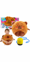 LeanToys Skákací míč rostoucí plyšová kapybara hnědá pumpa 50 cm