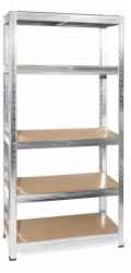 AWTools Regál 5 polic 200x90x50 nosnost 300 kg / 6,0 mm - rychlomontáž