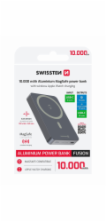Swissten Powerbanka Swissten FUSION Univerzální externí baterie MagSafe / Apple Watch / 10000 mAh stříbrná