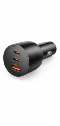 Orico PowerLink autonabíječka 165W USB-A + 2x USB-C černá