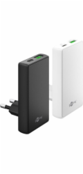 Goobay Nabíječka Dual USB-C™ PD GaN rychlonabíječka 90° plochá (45W) černá