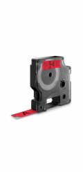 Dymo Páska D1 ORIGINÁL, černá na červené, 12 mm x 7 m (S0720570)