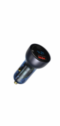 Baseus CCKX-C0G Particular Nabíječka do Auta Digital Display 2xUSB 65W Gray