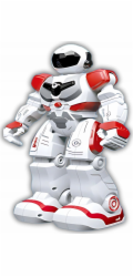 Madej Dálkově ovládaný robot bílý a červený