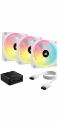 Corsair Magnetický ventilátor QX120 RGB iCUE LINK, balení 3 kusů, bílý