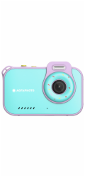 AgfaPhoto Agfa 12mp 2.7k Podvodní kamera s 2x objektivem, vodotěsná 3m + hry / mátově zelená