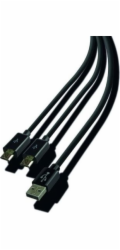 LEXIP STEELPLAY - USB PLAY & CHARGE KABEL PRO PS4, 3M, ČERNÝ 