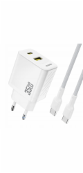 Dudao A27 MaxC 35W nabíječka do zásuvky + kabel USB-C - bílá