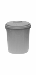 Mini odpadkový koš 7 l stříbrný