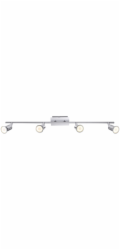 Stropní LED bodové světlo Torella se 4 žárovkami, chrom, 4xGU10 3,5W teplá bílá 370lm cca 70,5 cm