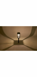 Solární LED světlo Pandino Černá Teplá bílá 50 cm x 10 cm x 10 cm