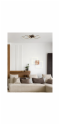 Stropní LED světlo Reality Trail, 1 světlo, titanová barva, 52,6 cm x 52,6 cm