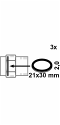 Kirchhoff HD Fiber šroubovací těsnění 21 mm x 30 mm x 2 mm modré 3 kusy