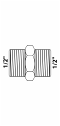 Dvojitá nipl Kirchhoff 21 mm (1/2" AG) chrom