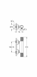 Grohe QuickFix Termostatická sprchová baterie Precision Feel DN 15