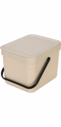 Brabantia Sort &amp; Go Waste Bin  Soft Beige 6L