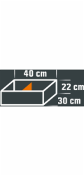 Eurobox-System Dělicí příčka systému Eurobox, bílá, 35,7 cm x 16 cm