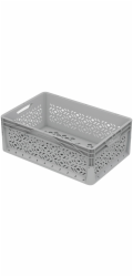 Eurobox-System Systémová krabice Eurobox, perforovaná, 60 x 40 x 22 cm, šedá