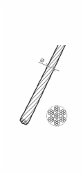 CONACORD Ocelové lano V4A z nerezové oceli 6 x 7-WC O 4 mm, prodáváno v metráži
