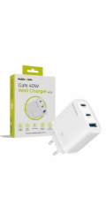 Mobile Origin 40W GaN Charger  MO13 white 1x USB-A + 2x USB-C