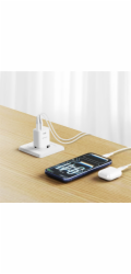 Swissten Síťový Adaptér Edge GaN 1x USB-C PD 35W + 1x USB-A 18W QC Bílý