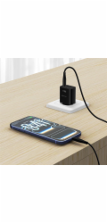Swissten Síťový Adaptér Edge GaN 1x USB-C PD 35W + 1x USB-A 18W QC Černý