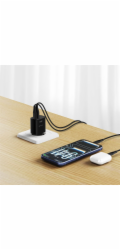 Swissten Síťový Adaptér Edge GaN 1x USB-C PD 25W + 1x USB-A 18W QC Černý