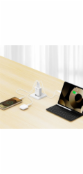 Swissten Síťový Adaptér Edge GaN 2x USB-C PD 65W + 1x USB-A 18W QC Bílý