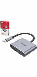 UNITEK D1049A notebook dock/port replicator USB 2.0 Type-C Silver