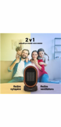 Lauben Desk Fan&Heater 2in1 600BB