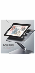 AXAGON STND-LQ hliníkový HQ stojan na notebook 10"-17.3" nastavitelná výška a úhel, šedý