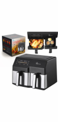 ExtraLink Home Horkovzdušná fritéza SJ-1000 10L EU | Fritéza | (6L + 4L) 2500W