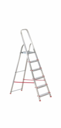 Schůdky ALVE EUROSTYL HOBBY 2916 6stupňové, červené, 198 cm, nosnost 120 kg