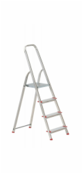 Štafle ALVE EUROSTYL HOBBY 2914, 4stupňové, červené, 148 cm, nosnost 120 kg