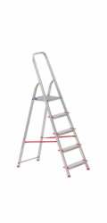 Schůdky ALVE EUROSTYL HOBBY 2915 5stupňové, červené, 175 cm, nosnost 120 kg