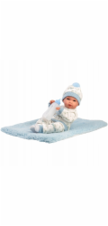 Llorens 63509 NEW BORN CHLAPEČEK realistická panenka miminko s celovinylovým tělem 35 cm