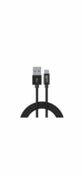 WG - Datový kabel Micro USB na USB-A, 1 metr, s prodlouženým konektorem, černá