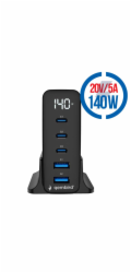 GEMBIRD 5-port 140 W GaN USB, Rýchlonabíjačka 140W