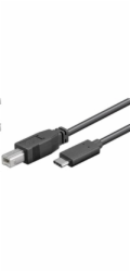 PremiumCord Kabel USB 3.1 konektor C/male - USB 2.0 konektor B/male, 1m