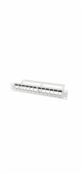 Lanberg PATCH PANEL PRÁZDNÝ 12 PORT 1U 10 S ORGANIZÉREM PRO MODULY KEYSTONE ŠEDÁ LANBERG